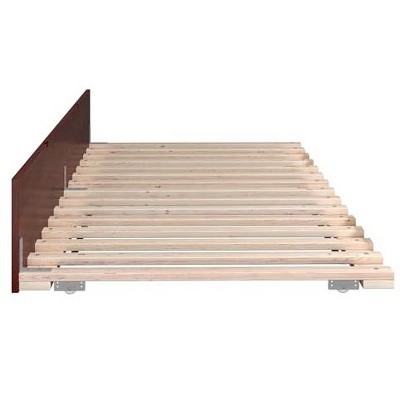 Walnut Twin XL Urban Trundle Bed with Sleek Design