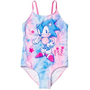 SEGA Sonic the Hedgehog Girls One Piece Bathing Suit Little Kid to Big Kid