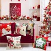 Lomsoe Set of 6 Snowman And Reindeer Christmas Winter Home Decor Pillow Covers, Santa Claus Candy Cane Square Cushion Covers Available. - 2 of 4