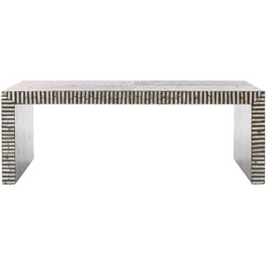 Hamza Rectangle Coffee Table - COF1805A - Silver/Black - Safavieh - 1 of 4