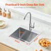 VEVOR 15 inch Kitchen Sink Workstation, 304 Stainless Steel Top Mount Sinks, Drop-In Single Bowl Farmhouse Basin with Accessories, Silver - 3 of 4