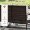 Tangkula Set of 2 Wicker Patio Furniture - Rattan Loveseat 2-Seater Small Couch w/Acacia Wood Coffee Table & Cushions Conversation Sofa Set - 3 of 4