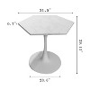 NicBex Modern 31.5" Hexagonal Coffee Table with Marble Tabletop and Metal Base for Living Dining Room - 2 of 4