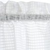 Habitat Gingham Lace Sheer Rod Pocket 3 Piece Curtain Tiers and Valance Set 52" x 24" White - 3 of 4