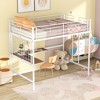 Full Size Loft Bed with Desk and Metal Grid - 3 of 4
