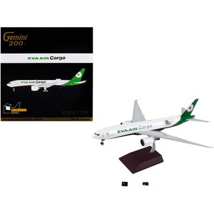 Boeing 777F Commercial Aircraft White w/Green Tail "Gemini 200 - Interactive" Series 1/200 Diecast Model Airplane by GeminiJets - 1 of 3