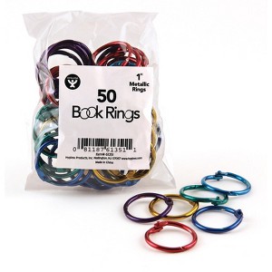 Hygloss Metallic Book Rings, 1", Pack of 50 (Case of 3) - 1 of 1