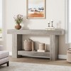 47.24/63" Farmhouse Console Table - 2-Tier Wood Entryway Table w/Storage for Living Room/Hallway - Rustic Design - 3 of 4