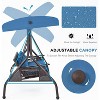 EROMMY Outdoor Porch Swing with Adjustable Hardtop - 4 of 4