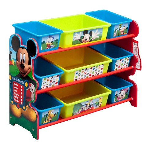 9 Bin Plastic Toy Organizer Disney Mickey Mouse Delta Children