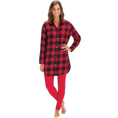 Collections Etc Plaid Flannel Tunic & Leggings