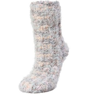 Memoi Women's Cozy Blend Crew Slipper Sock - 1 of 2