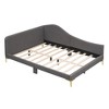 CAVINAS Twin/Full Size Linen Upholstered Daybed Bed Frame with Headboard & Armrest,No Box Spring Needed - 4 of 4