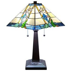 Amora Lighting Tiffany Style Handcrafted Mission Table Lamp 23 Inch High - 1 of 4