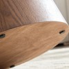 Sapphtopaz Modern Oval Coffee Table with Sturdy Pedestal Handcraft Drum Dining Table with Relief Groove&Wood Veneer Center Table for Living Room - 4 of 4