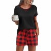 Ekouaer Women Pajama Set Casual Short Set - 2 of 4