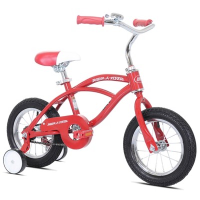 Radio Flyer 12 Classic Unisex Bicycle with Training Wheels, Red 