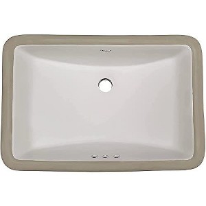 ALFI  Isabella Plus Collection 21 inch Rectangular Undermount basin with overflow and rear center drain - 1 of 4