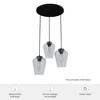 Hunter Fans 12.5" Vidria Ceiling Light Matte Black Finish - Modern Pendant Cluster with 3 Glass Lights for Indoor Use - 2 of 4