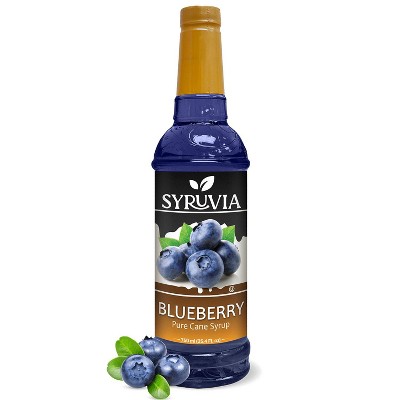 Syruvia Blueberry Syrup - 25.4 fl oz. Premium Flavoring Syrup For Coffee