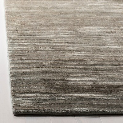 Graphite Hand-Knotted Wool and Silk 4' x 6' Area Rug