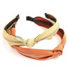 Glamlily 2 Pack Twist Knot Women's Headbands with Zipper (Yellow and Orange, 5.5 x 1.25 x 7 in) - 4 of 4