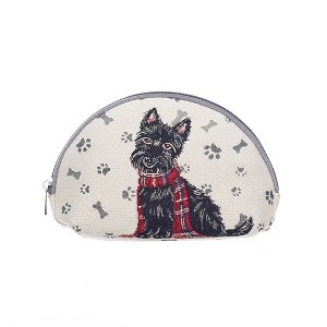 Signare USA Scottie Dog Animal Design Cosmetic Make Up Bag - 1 of 3