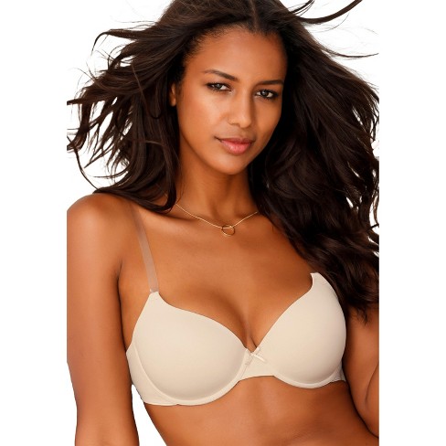 Lascana Women's Underwire Clear Strap T-shirt Bra Solid Nude 34b : Target