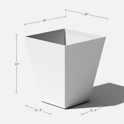 Nobleton Modern White Square Planter for Indoor & Outdoor