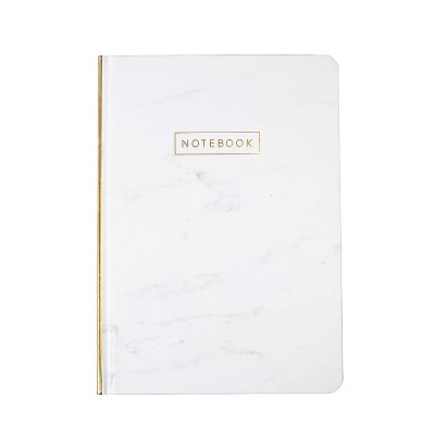 Lined Journal 5"x 7.25" Marble with Gold Foil - DesignWorks Ink: Cute Small Notebook, Hard Cover, Acid-Free, 160 Pages