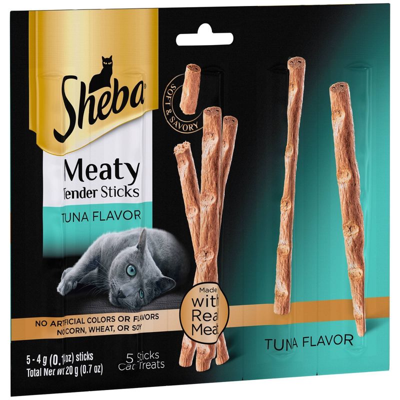 Sheba Meaty Tender Sticks Tuna Flavor Jerky Cat Treats - 0.7oz/5ct, 5 of 6