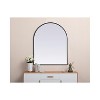 Elegant Lighting Metal Frame Arch Mirror 33x42 Inch in Black - 4 of 4
