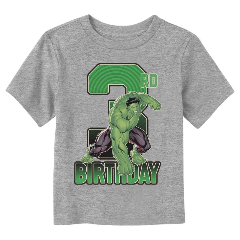 Toddler's Marvel 3rd Birthday Hulk T-Shirt, 1 of 4