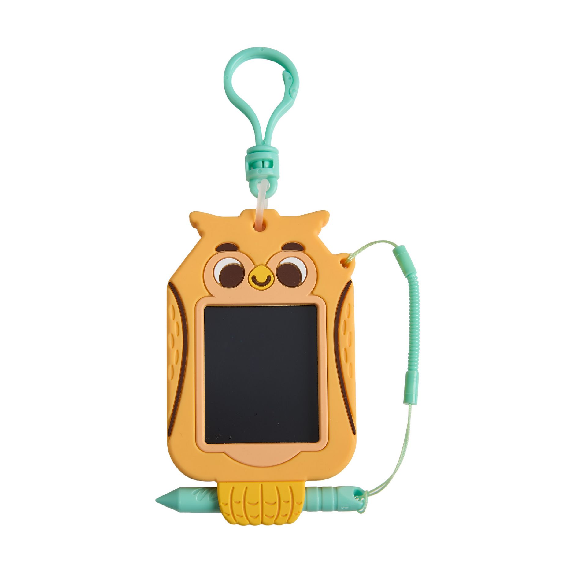 Boogie Board Scribble Pals Mini Owl 2.25” LCD Writing Tablet Keychain for Kids, Reusable Mess-Free Doodle Toy, Travel Drawing Pad, Ages 3+
