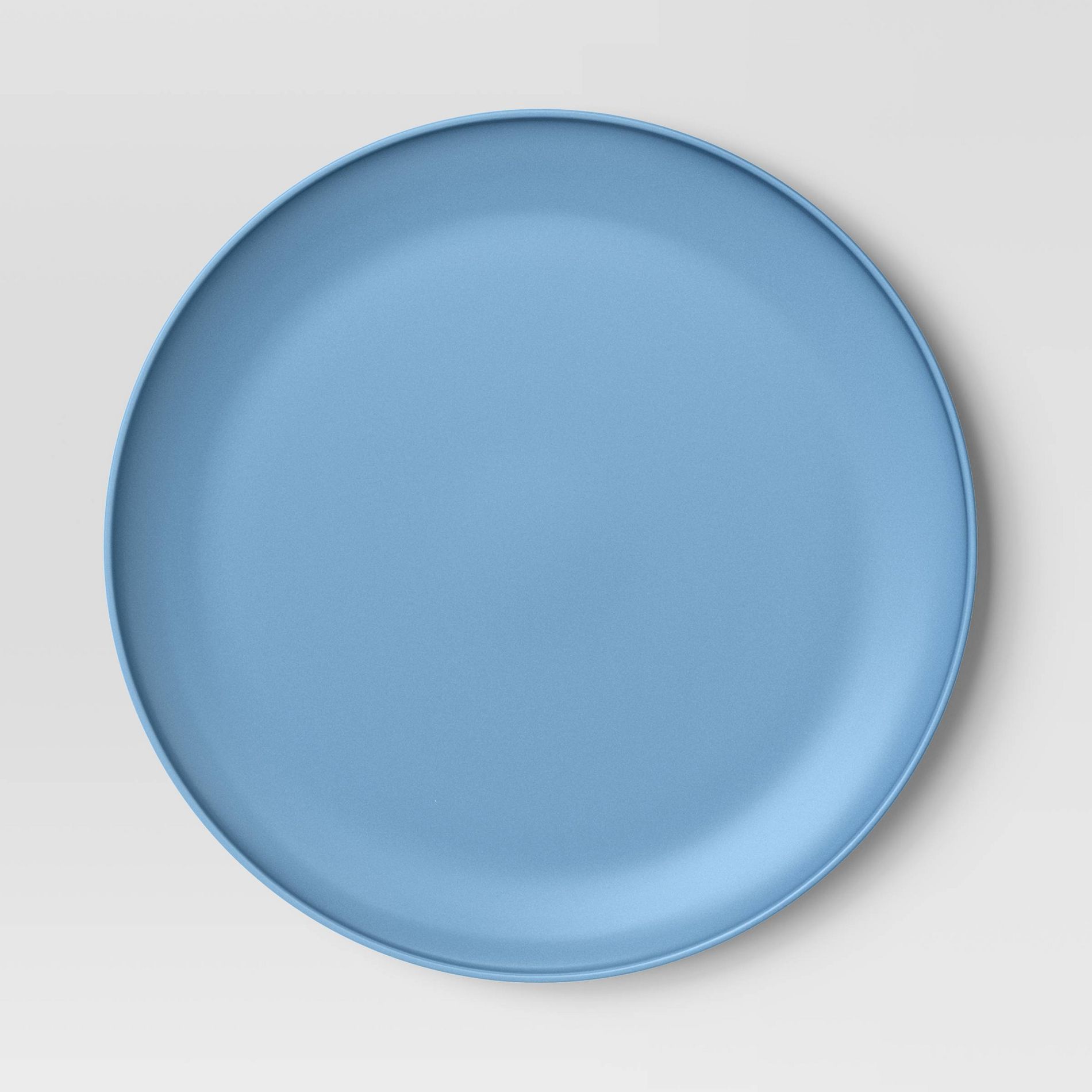 10.5" Plastic Dinner Plate Blue - Room Essentials™: Microwave & Dishwasher Safe, Recycled Material