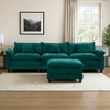 EHMKNP 112" L-Shaped Modular Sectional Sofa – Comfy Cloud Couch with Movable Ottoman, Deep Seat Cushions for Living Room - 3 of 4