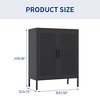 Modern Sideboard Buffet Cabinet, Metal Garage Cabinet With Adjustable Shelf, Accent Storage Cabinet,File Cabinet for Home Office - 3 of 4