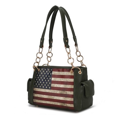 MKF Collection Alaina Vegan Leather Women’s Flag Shoulder Bag by Mia K