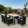 Nestfair Gulliver 7pc Wicker Outdoor Dining Set Black - 3 of 4