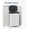 21 Gallon (80L) in Home Metal Recycling Bin Kitchen Stainless Steel Recycling Bin with Liner Rim, Rear Handle, for Office Home Kitchen Garbage - 2 of 4