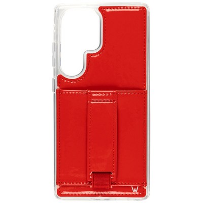 Walli Cases Red Radiance In Clear Phone Case with Wallet and Finger Strap