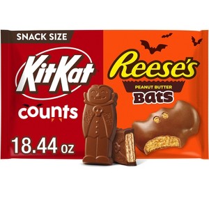 Reese's and Kit Kat Milk Chocolate Halloween Pumpkin Candy Shapes - 18.44oz/30pc - 1 of 4