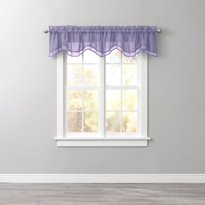 BrylaneHome BH Studio Sheer Voile Layered Valance
