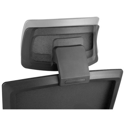 Black Mesh Ergonomic Task Chair with Adjustable Arms and Headrest