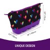 ZIPIT Hearts & Flowers Pencil Case for Girls, Silicone Makeup Pouch - 4 of 4