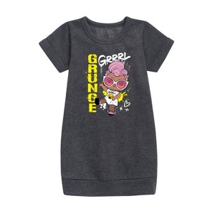 - LOL Surprise! - Grunge Grrrl Graphic Short Sleeve Fleece Dress - 1 of 3