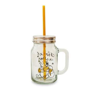 Disney Winnie The Pooh Hunny Pot Carnival Cup with Lid and Straw | Hold 24 Ounce