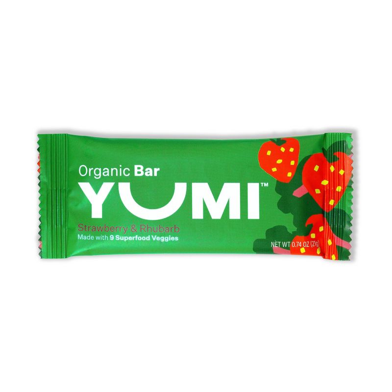 YUMI Organic Strawberry and Rhubarb Baby Snack Bars - 3.7oz/5ct, 6 of 9