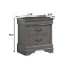 APRILSOUL 23.75"Nightstand Cherry Finish Louis Philippe Solid wood English Dovetail Construction Antique - 2 of 4