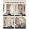 2-4 ft Adjustable Closet System - Metal Shelving Unit with 2 Rods & Shelves, 141 lb Capacity, for Wardrobe/Pantry, Cloud White - 2 of 4